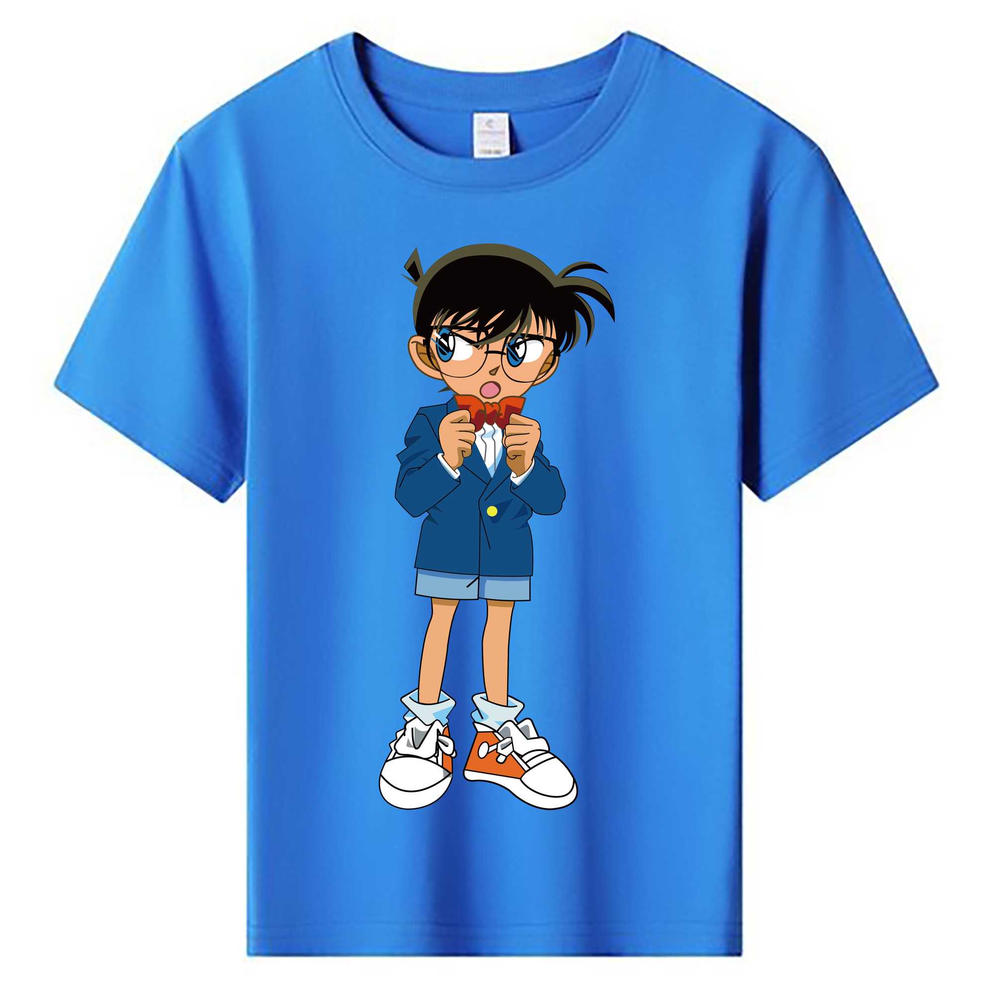 （画像用） 名探偵コナン 江戸川 コナン Detective Conan Conan Edogawa 綿100％キッズTシャツ（フロントプリント）